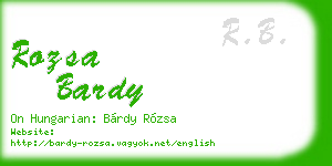 rozsa bardy business card